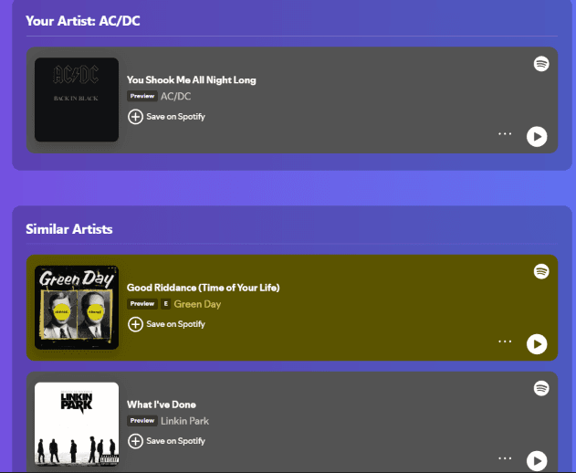 MusicMap project preview
